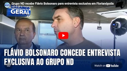 Flávio e Carlos Bolsonaro em SC